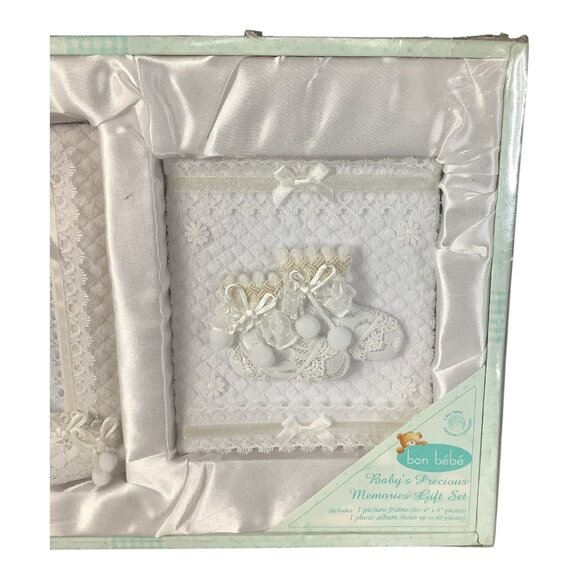 Bon Bebe Baby’s Precious Memories Keepsake Gift Set With Photo Frame & Album - Picture 5 of 13